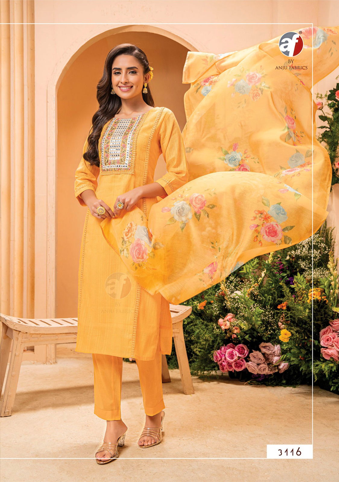 Af Preety Petals Viscose Readymade Suits Catalog
